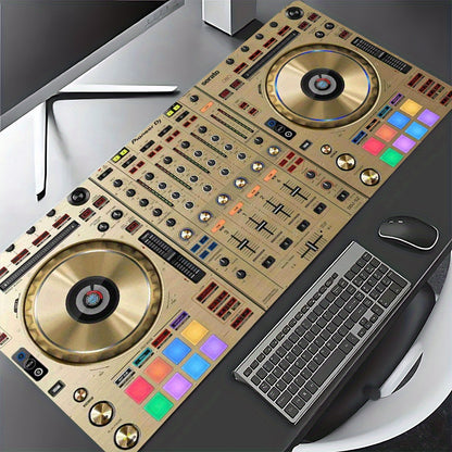 1pc Pioneer DJ DDJ-SZ Limited Edition Golden Controller Mouse Pad & Office Desk Mat - Vibrant Polyester Backing, Non-Slip Rubber Base, Ideal for Gaming & Office Use, Gaming Desk Mat | Vibrant Desk Decor | Durable Desk Mat, De