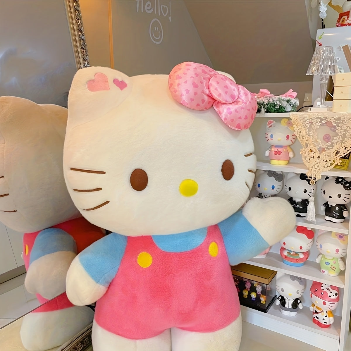 Sanrio Officially Licensed Hello Kitty Giant Plush Doll - 40cm/15.75" Oversized Stuffed Animal Toy with Iconic Pink Bow & Hello Kitty Face, Hugable for,, Collectors (Officially)