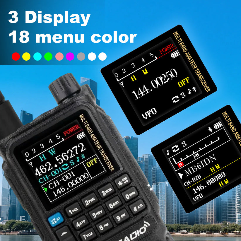 TIDRADIO H3 PLUS | Ham Radio Multi-Band Two-Way Radios with AM/ FM & Wireless Headset Compatibility | 5000km Long Range Walkie Talkies for Camping & Emergency