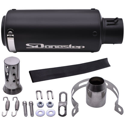 SDonestep 51mm 2" Universal Motorcycle Exhaust Muffler Pipe Tail Tips Stainless Steel, Motorcycle Upgrade, Modification, Muffler, Sleek Exhaust, Sturdy Construction, Highquality Steel, Exhaust, Exhaust System, Racers, Enthusi