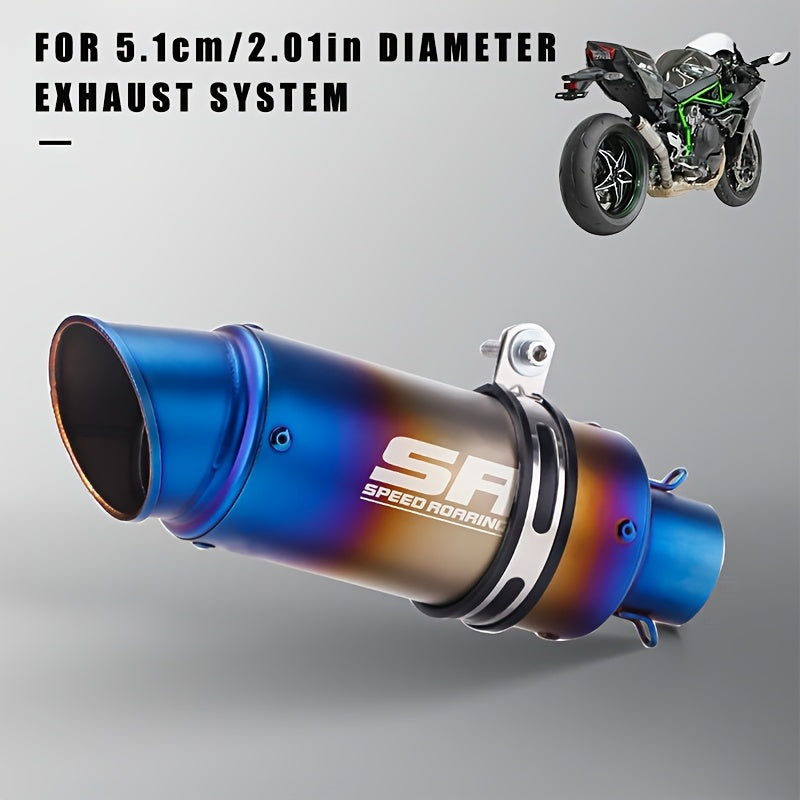 Universal 51mm caliber motorcycle exhaust tailpipe for Honda for Kawasaki and other motorcycles, made of stainless steel material with high performance and high temperature resistance. Motorcycle parts and accessories