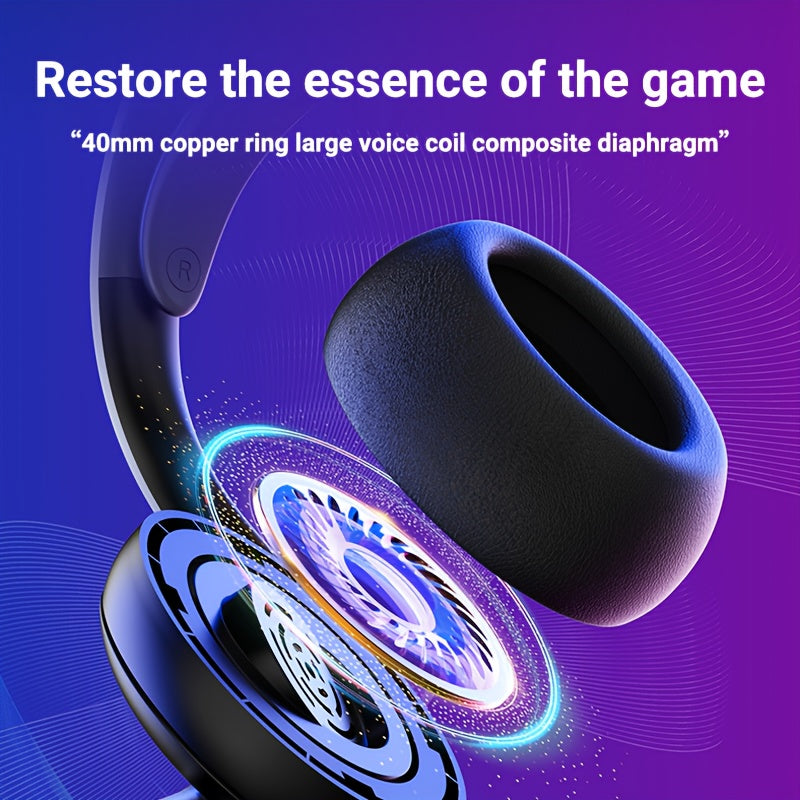 FonkiiDokii 7.1 Surround Sound Gaming Headphones with Noise Isolation, 3.5mm USB-C Cable & Built-in Mic | 2.4G Wireless, 5.4BT Connection, Comfort Fit, Closed-Back Design