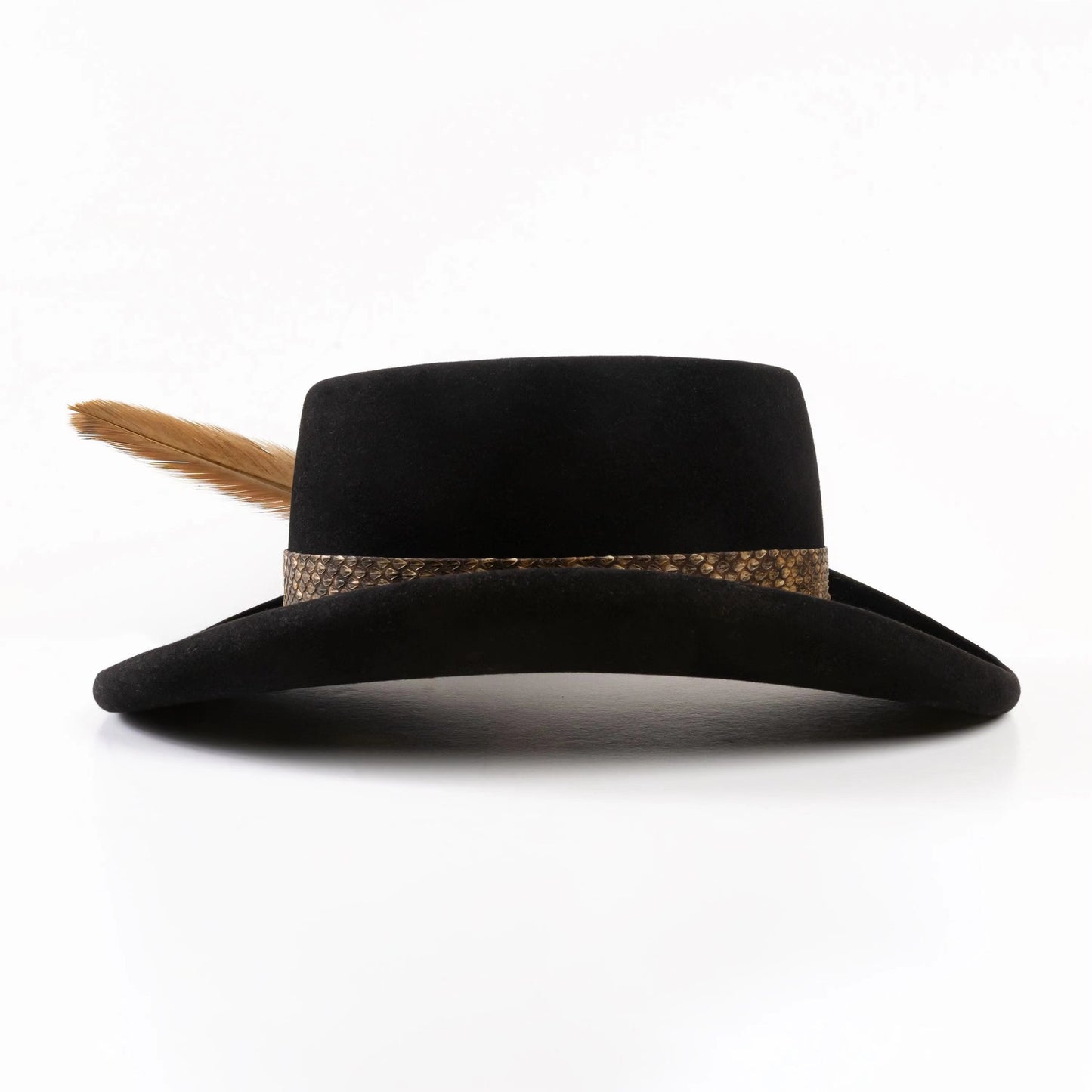 Men'S Elegant Solid Pure Velvet Felt Hat with Decorative Webbing - Wide Brim, Structured Crown & Smooth Curved Visor, Durable & Comfortable for Formal & Casual Attire, All-Season Versatile Design, Ideal for Weddings, Business