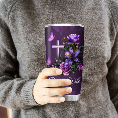 1pc 20oz Double-Layer Insulated Stainless Steel Water Cup, Shatterproof, Sealable, With Lid, 304 Stainless Steel, Letter Print, Pastor'S Wife Theme, Personalized Gift, for Friend