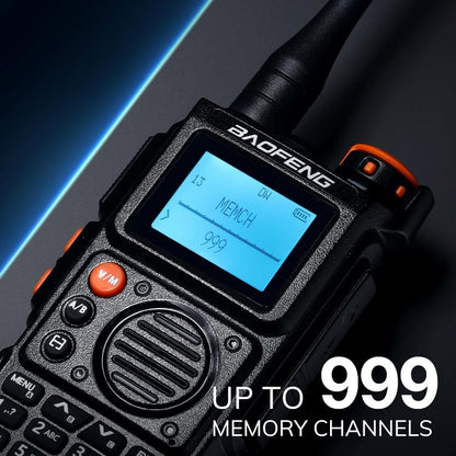 BAOFENG K6 Tri Band Handheld Ham Radio Full Kit 5W Two Way Radio UHF VHF 1 25M NOAA FM Air Receiver 2600mAh Battery Type C Charging Speaker Mic Programming Cable Chirp Compatible 2 Packs
