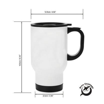 Personalized 14oz Stainless Steel Insulated Travel Mug with Custom Photo/Text - Double-Wall Vacuum Coffee Cup, Spill-Proof Lid & Ergonomic Handle, Car Cup Holder Compatible, Ideal Gift for Friends, Family, Colleagues, Couples