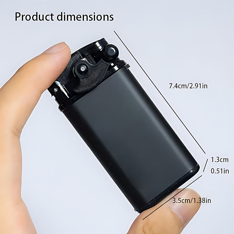 4pcs Lighter, Butane Lighter, Windproof Lighter, Straight Blue Flame Lighter, Fashionable Black Lighter, Recyclable, Suitable for Outdoor Camping, Barbecue, Hiking, Precise Ignition, Home/wedding/party Candle Lighter