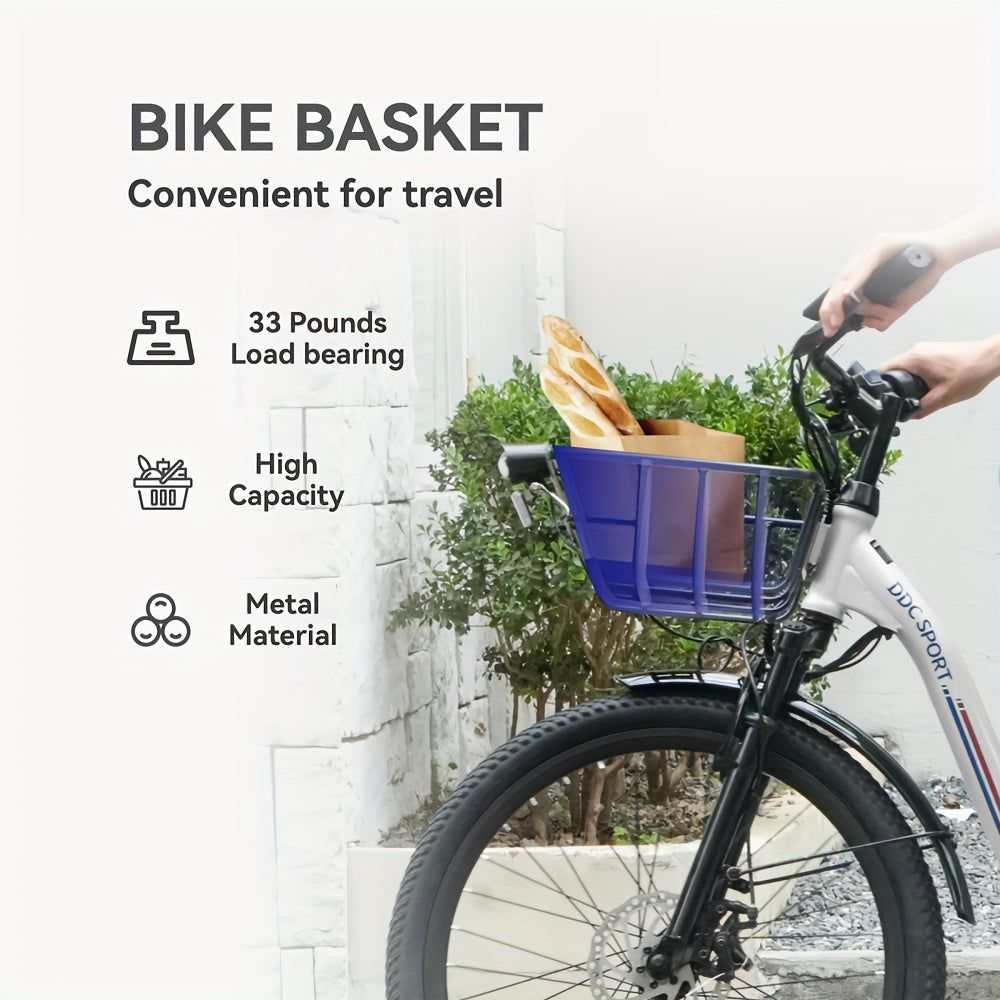 24-inch Wheels, 20-26MPH Commuter, LCD Display, 7 Speed Shift Adult Electric Bicycle, 350-500w Powerful Motor, 36V 10.4A Lithium Battery, Aluminum Alloy Body, Front Fork Shock Absorber, Headlights, Night Driving Protection, B
