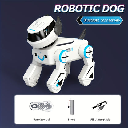 2.4Ghz RC Robot Dog with 2D/3D Acrobatics, Music & Dance, Intelligent Programming, USB Rechargeable Battery, Remote Control, for Boys & Girls, Ages 6 & Up