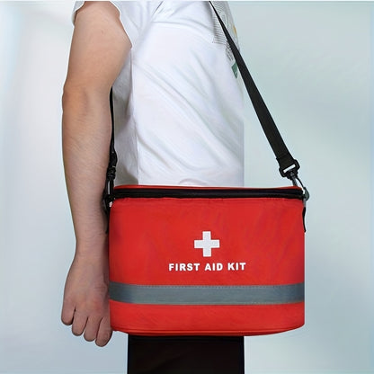 Large Family First Aid Kit - Can hold 300pcs of comprehensive emergency medical supplies, suitable for home, camping, outdoor, car, travel, work, and school survival. (Empty bag)