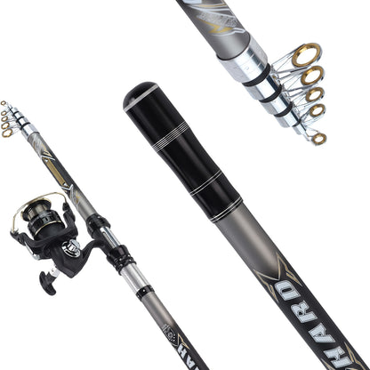 MINGWO's new rock fishing rod telescopic long throw rod throwing rod combination set, straight handle rod spinning wheel two-piece set, lure fishing wheel rotating reel, fishing line wheel bait reel, universal seawater corros
