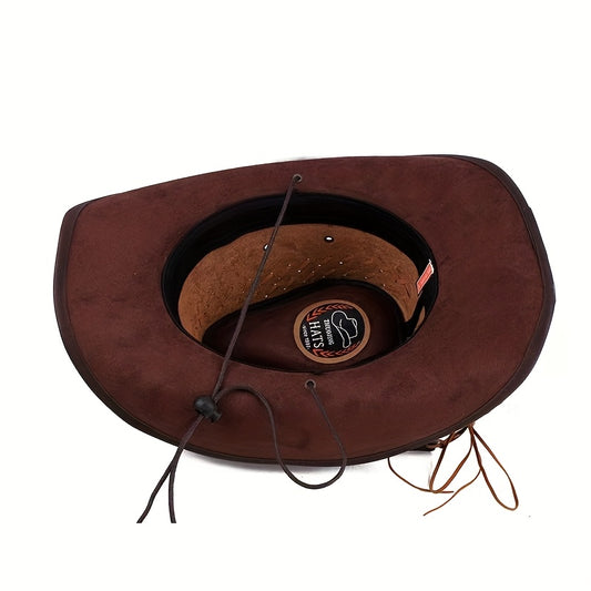 DIY New Spring And Summer Big Brim Sunshade Cowboy Hat Sunscreen Beach Hat Outdoor Leisure Riding Hat Mongolian Hat