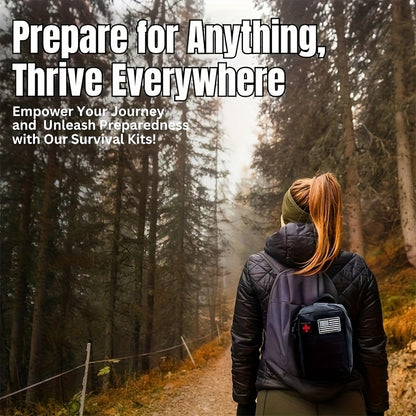 Luxury 250-Piece Survival Gear Kit - The Ultimate Outdoor Companion for Camping, Hiking & Emergency Preparedness Adventures | Perfect Unisex Men's and Women’s' Present with Earthquake Hunting First Aid Essentials