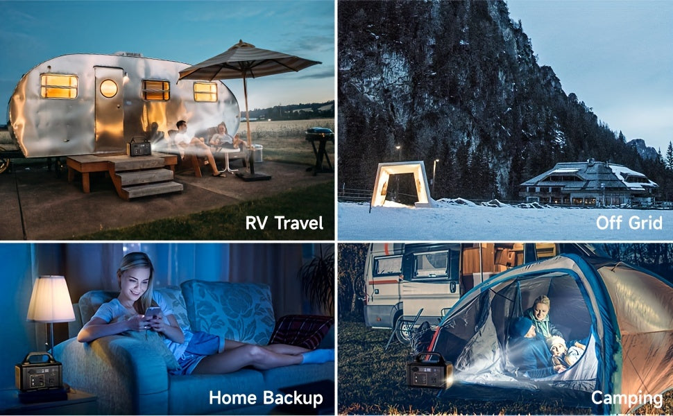 Portable Power Bank with Solar Panel, 293Wh/300W, Suitable for Family Emergency Outdoor Hunting Camping RV Trip, Vehicle Emergency & Backup Power, Portable Generator for Camping, Portable Power Station with Solar Panel, Solar
