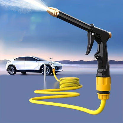 1pc High-Pressure Motorcycle& Car Wash Water Gun- Durable Plastic Construction, Adjustable Nozzle with Garden Hose Connector, Ergonomic Grip for Bikes, Vehicles, Cars, SUVs, Trucks- Heavy-Duty Manual Pressure Washer Tool, Out