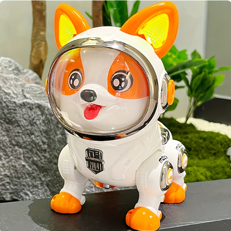 Interactive Robot Dog Toy - Automatic Obstacle Detection, Astronaut Helmet Shape, Expressive Eyes And Tongue, Durable ABS Material, Moves Like A Real Pet - Perfect Gift for Children's Birthdays, Halloween, Or Christmas, Fun L