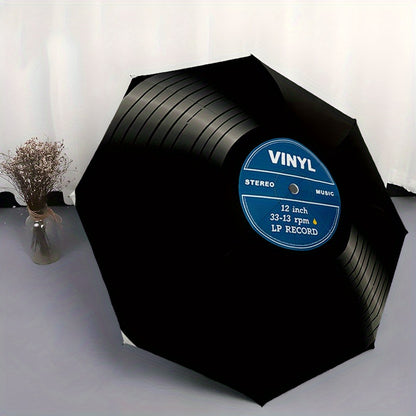 VINYL STEREO MUSIC 12 inch 33-1/3 rpm LP RECORD A folding umbrella with 8 iron ribs and a plastic handle, automatic opening and closing, portable and foldable for, suitable for shopping, travel, and daily use. A097