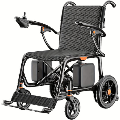 28 Miles Range 28lbs Ultra-Light Carbon Fiber Electric Wheelchair No Assembly Foldable Dual Battery All-Terrain Air Travel Safe