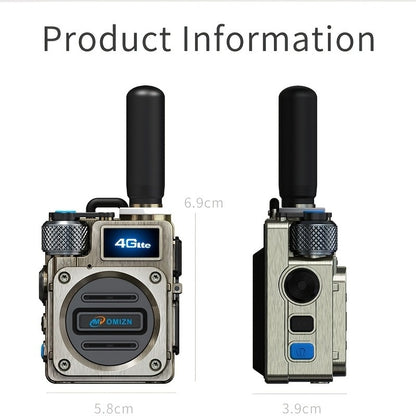 2pcs POC Walkie Talkie, Two Way Radio National 5000 Miles Public Network Intercom, Transnational Radio, Come with SIM Card, UnbreakableAluminum Alloy