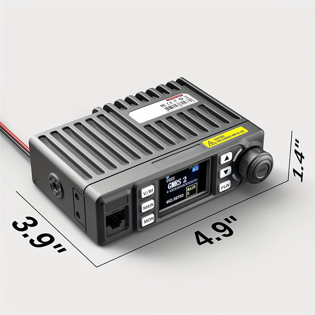 ABBREE 20W GMRS Mobile Radio for Car - Long Range Two Way Radio with Cigarette Lighter Plug, 500 Channels, VOX, Display Sync, UHF Frequency for Off-Road Overlanding 4x4 Vehicles, Vehicle Communication Device | Rugged Design |