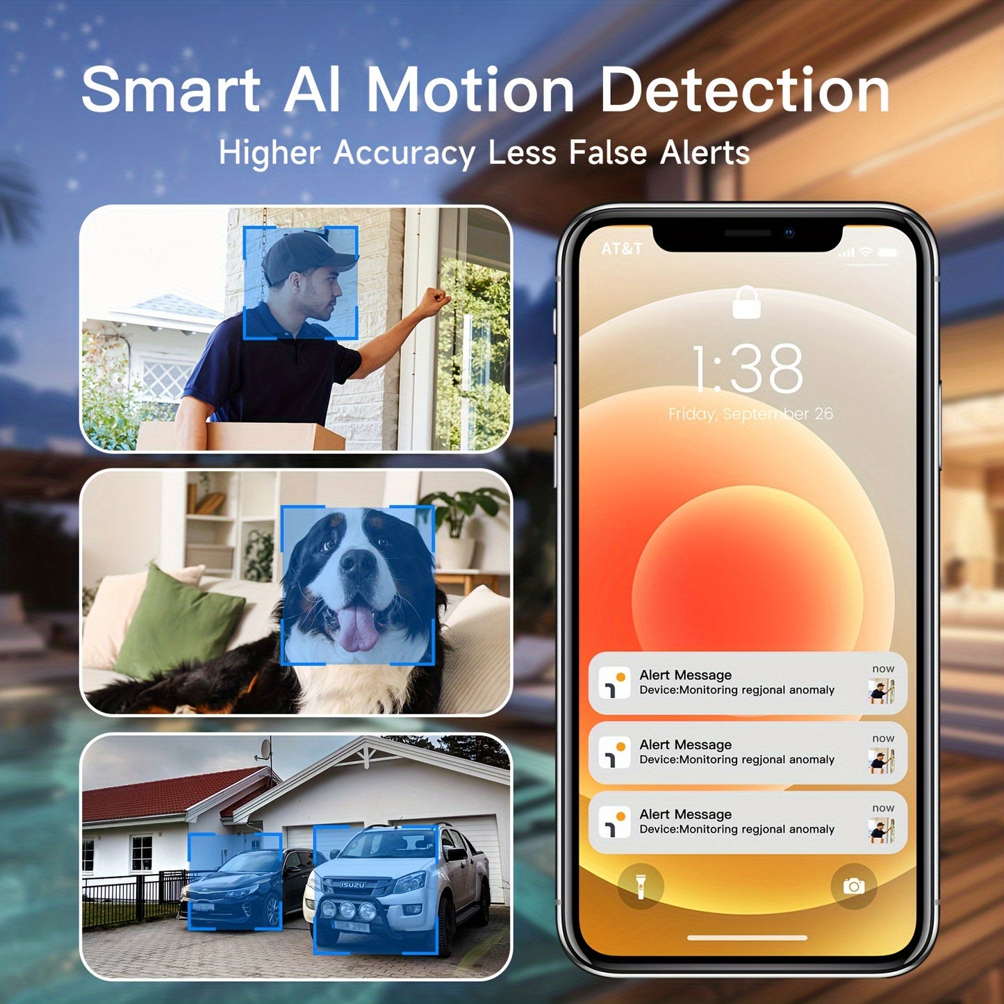 Laxihub GO2T 1296P FHD, 3MP FHD Security Camera Wireless Outdoor, PTZ Solar Wireless Security Camera with AI Human Detection, Wire-Free Battery Solar Powered, Color Night Vison, 2.4G Wi-Fi, 2-Way Audio, Prevent Rainwater Dama
