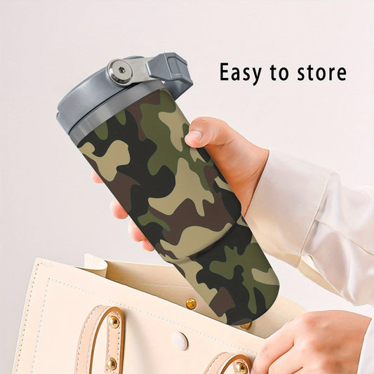 30oz Tumbler with Lid, Insulated Cup, Travel Coffee Mug, Perfect Gift for Easter, Father'S Day, Mother'S Day, Birthdays, Camouflage Pattern Design for Outdoors & Military Lovers