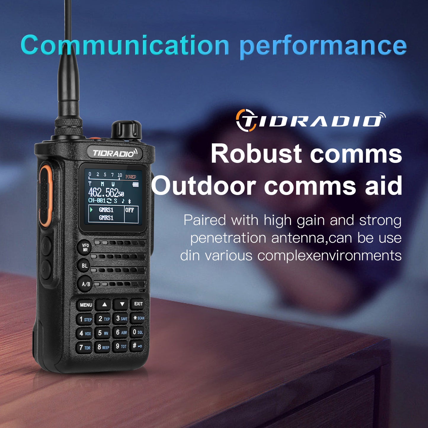 TIDRADIO TD-H8 2nd Gen 10W High-Power Handheld Two-Way Radio - 2500mAh Long-Lasting Battery, UHF Frequency 136-174MHz, 5000 Channels with Repeater List, FM Radio & Compatible, -Powered for Ham/GMRS/Radio Use, Durable Walkie T