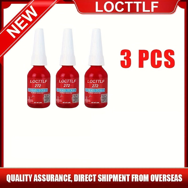 Thread Lock, 1.69oz Medium And 1.69oz Strong Strength Threadlocker For Locking Nuts, Bolts, Fasteners And Metals, Thread Locker Sealant To Prevent Loosening & Corrosion (Removable + Permanent) NO. 272/ 243