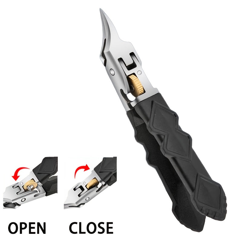 Ultra sharp nail clippers, stainless steel internal nail clippers, inclined curved blade toe nail clippers, suitable for thick and hard nails and internal toenails, angled nail clippers, suitable for the elderly, men, and wom