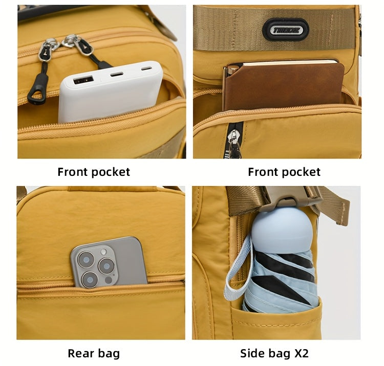 Unisex Fashion Anti-Theft Crossbody Bag - Lightweight Oxford Material, Secure Zip Closure, Adjustable Strap, Perfect for Travel & Everyday Use, Crossbody Ba