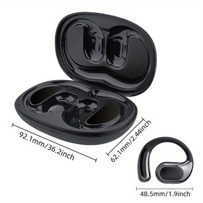 2025 new TWS wireless earphones, long battery life, large capacity charging box, smart digital display, ergonomic ear hook design, suitable for study/phone/business/music/driving/cycling, multi-device compatible with mobile p