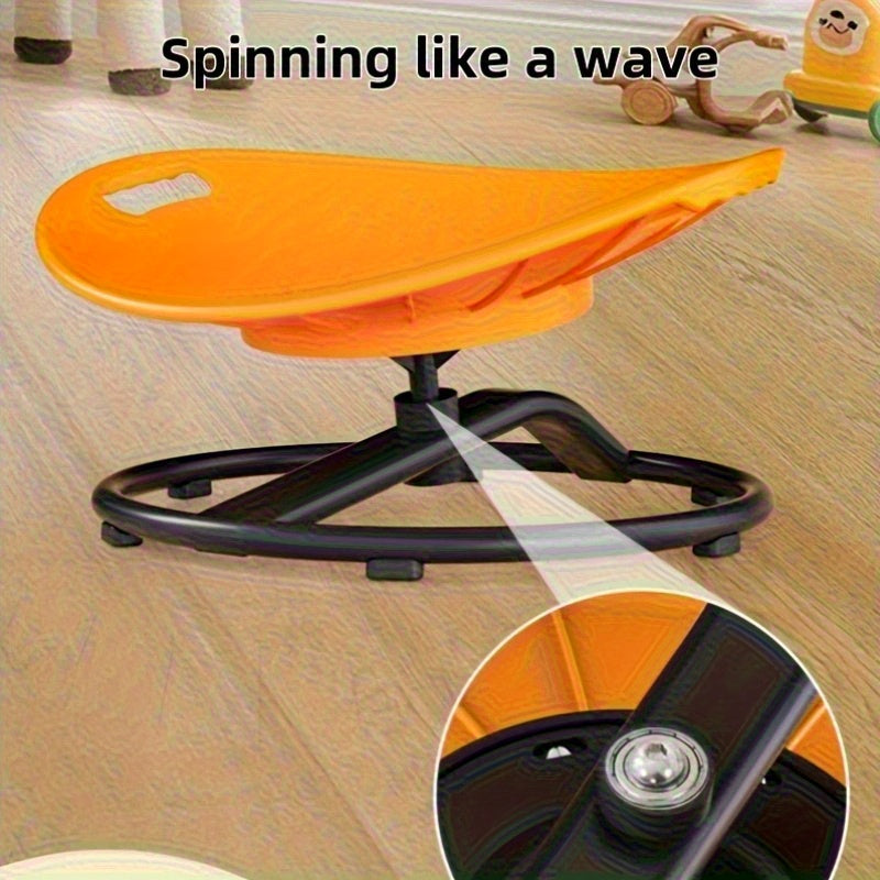 1pc Rotating Sensory Spin Chair with Non-Slip Metal Base & Ergonomic Design - Durable Plastic, Multi-Color Options (Red, Green, Yellow, Orange, Pink, Purple