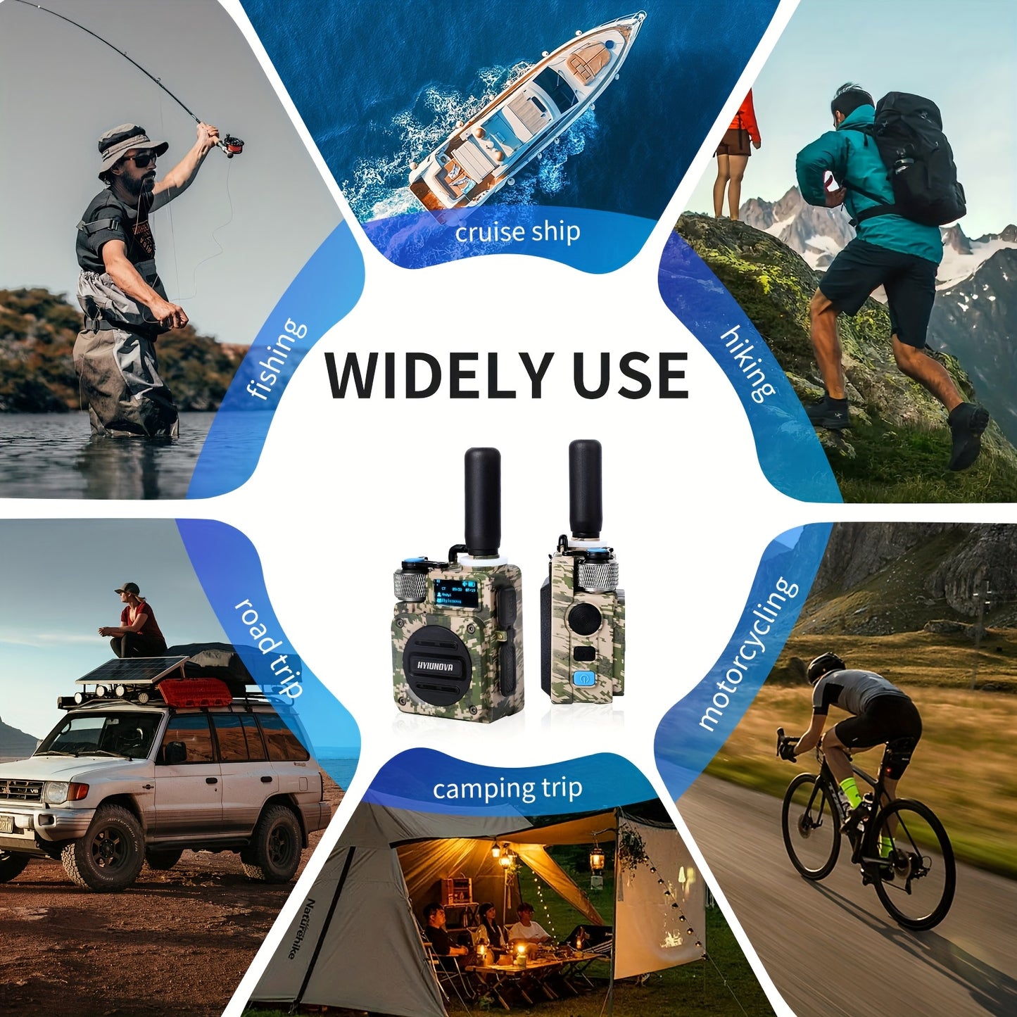 HYIUNOVA 4G LTE PoC Walkie Talkies (2-Pack, SIM Cards Included) - Nationwide/Global Coverage Push-to-Talk Radios, Metal Mini Body, Long Battery, USB-C, 5000 KM Range - G6, Portable Radios, Emergency Communication, Compact Des