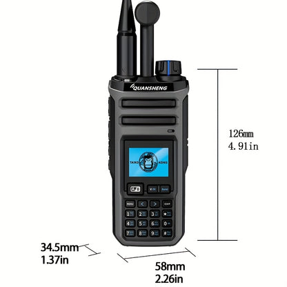 Quansheng UV-TK11 Dual Band Walkie Talkie - 10W High Power Two-Way Radio with NOAA Weather Alerts, 999 Channels, Type-C Charging & Battery, Global Intercom Compatible, Long Range Communication for Outdoor, Hiking, Emergency,
