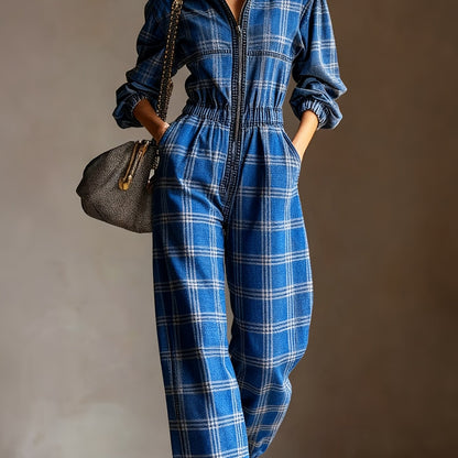 Printed Women'S Fashion Hooded Long-Sleeve Jumpsuit | Casual Style, Perfect for Spring/Fall, Brand: SCACTO