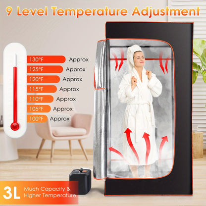 Portable Home Sauna Tent& Steam Sauna Box- Full-Body Steam Bath Cabin, No- Setup, Easy Assembly, Detox&, Large Portable Design(70.8"x31.5"x31.5") for/Outdoor Use, Family-Friendly Sweat Lodge