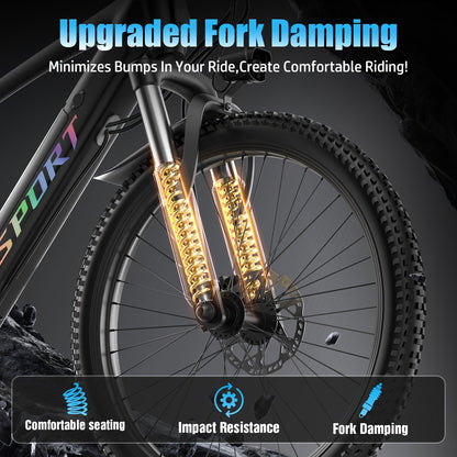 Electric Bike For Adults, 749W Motor Peak Ebike, 480Wh Removable Battery E Bike, Max 45Miles 25MPH, 26" Electric Mountain Bike, 7-Speed & Front Suspension, Electric Bicycle For Commute