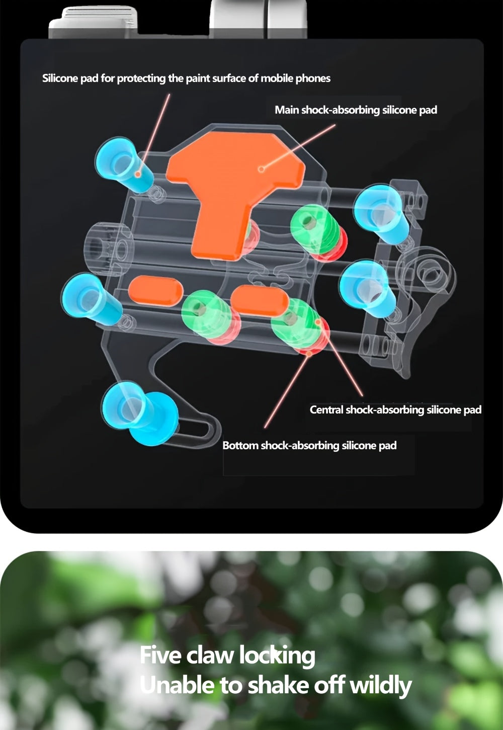 [Riding Phone Bracket] Outdoor Riding Bracket, Motorcycle Mobile Phone Navigation Bracket, Can Rotate 360°, Shock Absorption And Anti Shake, Electric Bicycle Takeaway Bracket, Car Delivery Knight Special Fixed Bracket, Multi