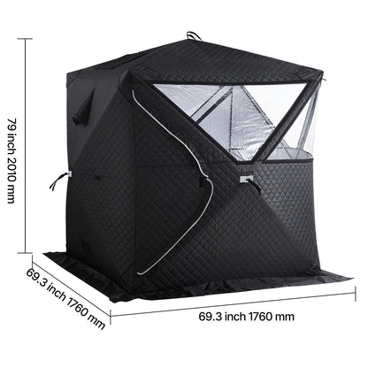 VEVOR Outdoor Steam Dry Sauna Tent for 4 Person for Camping Black