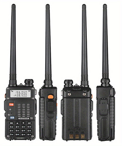BAOFENG Upgraded UV-5R Dual Band 10 Km Long Range Two-Way Radio BF-UV5RT FM Transceiver Suitable for Car Driving, Outdoor Camping, Wilderness Hunting etc, Without Battery