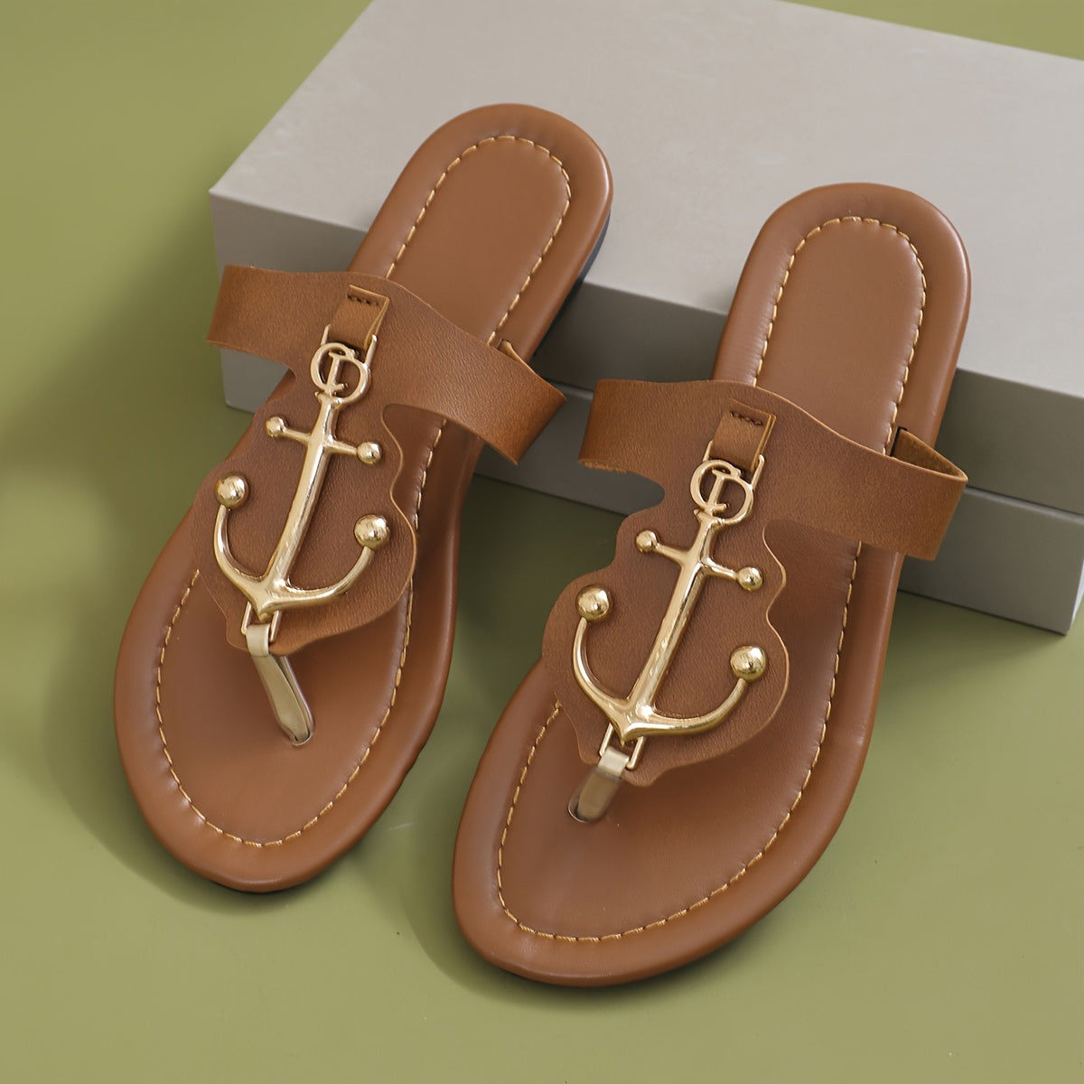 Women's Trendy Slide Sandals, Casual Clip Toe Flat Summer Shoes, Lightweight Slide Sandals