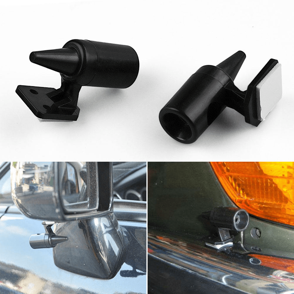 8pcs Car Deer Whistles - Wind-Powered Animal Deterrent Whistles for Road Safety, Prevents Collisions with Animals, Easy to Install with Adhesive Backing