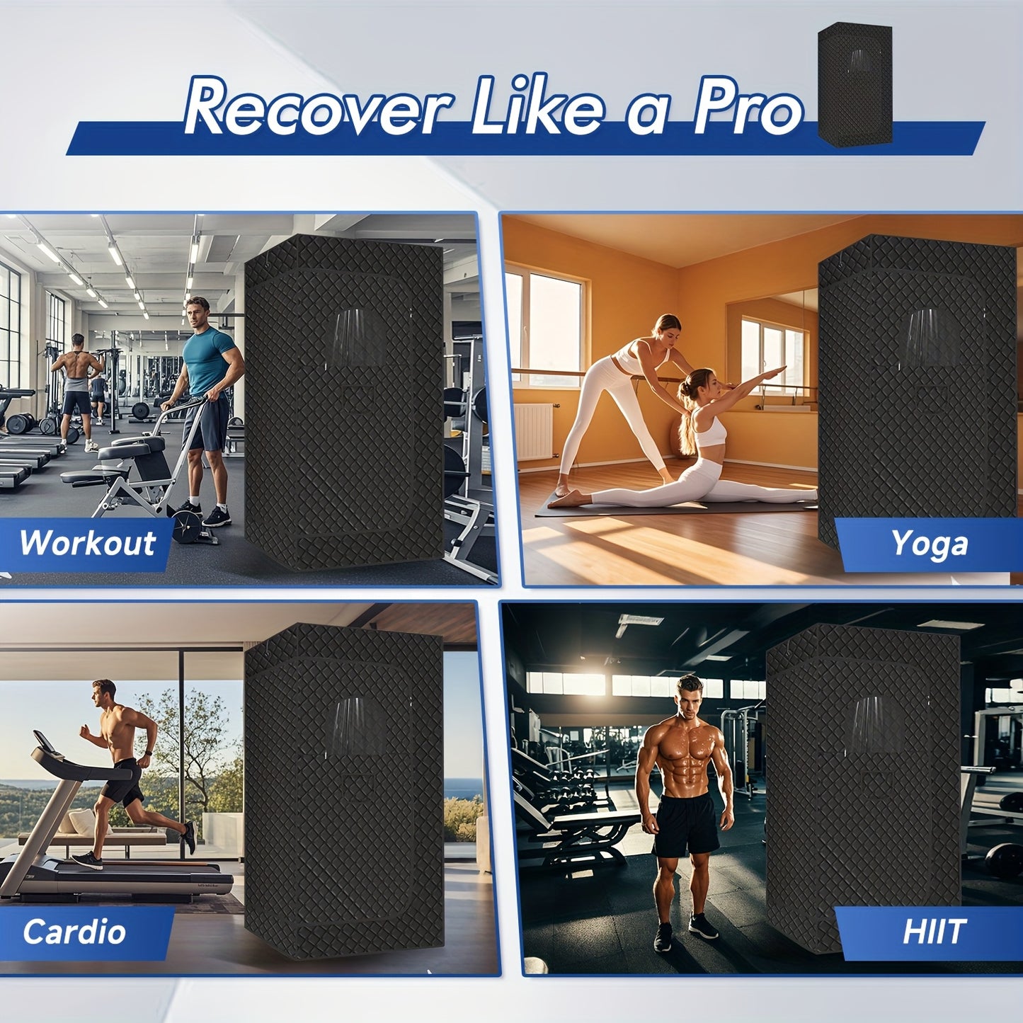 Portable Full-Size Sauna Box for Home - Personal Steam Sauna with Remote Control, Folding Chair & Steamer - Compact Suitable for Body Relaxation,,, 36" x 36" x 71"