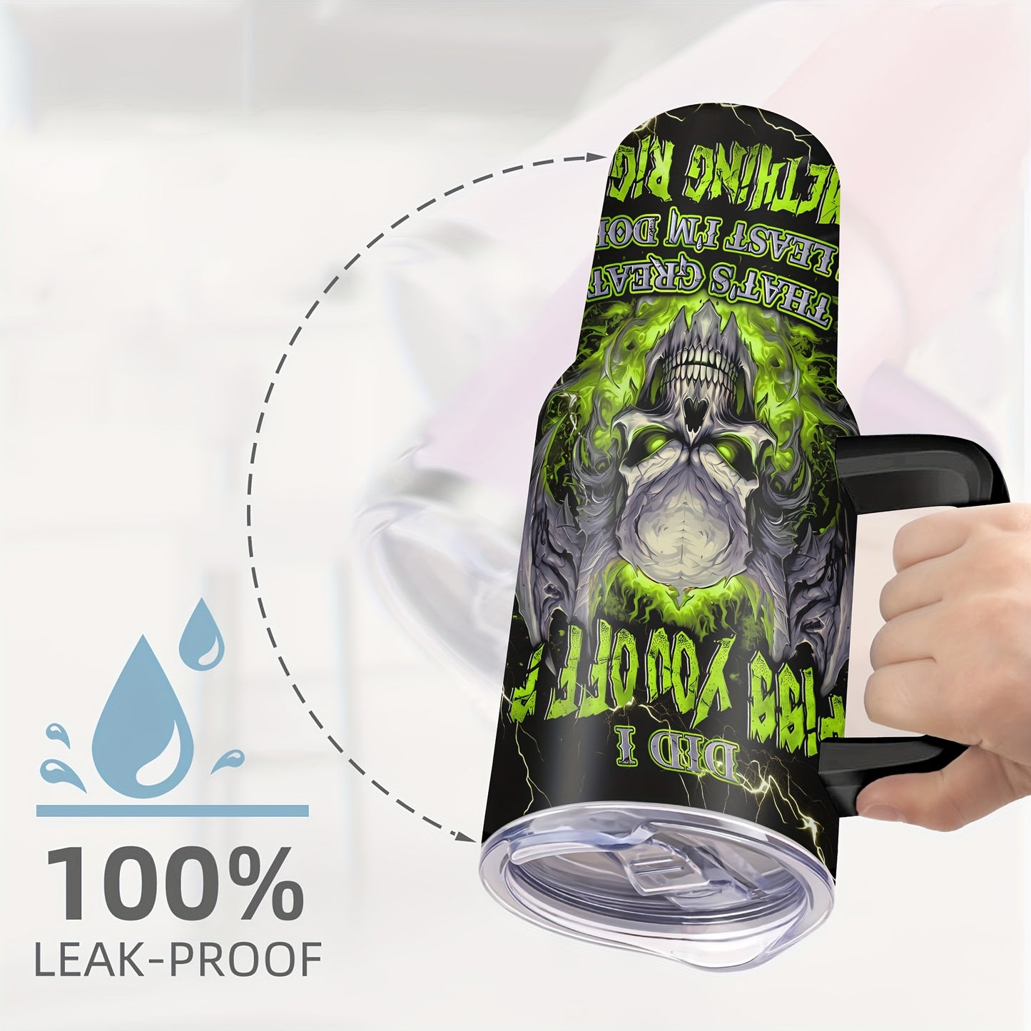 Custom 1pc, Personalized 40 Oz Tumbler with Lid, Featuring a Funny Lightning Skeleton Print, Stainless Steel Water Bottle Perfect for Christmas, Thanksgiving, Halloween, And Birthday Gifts for Dad, Son, Women, Mom, Sisters, T