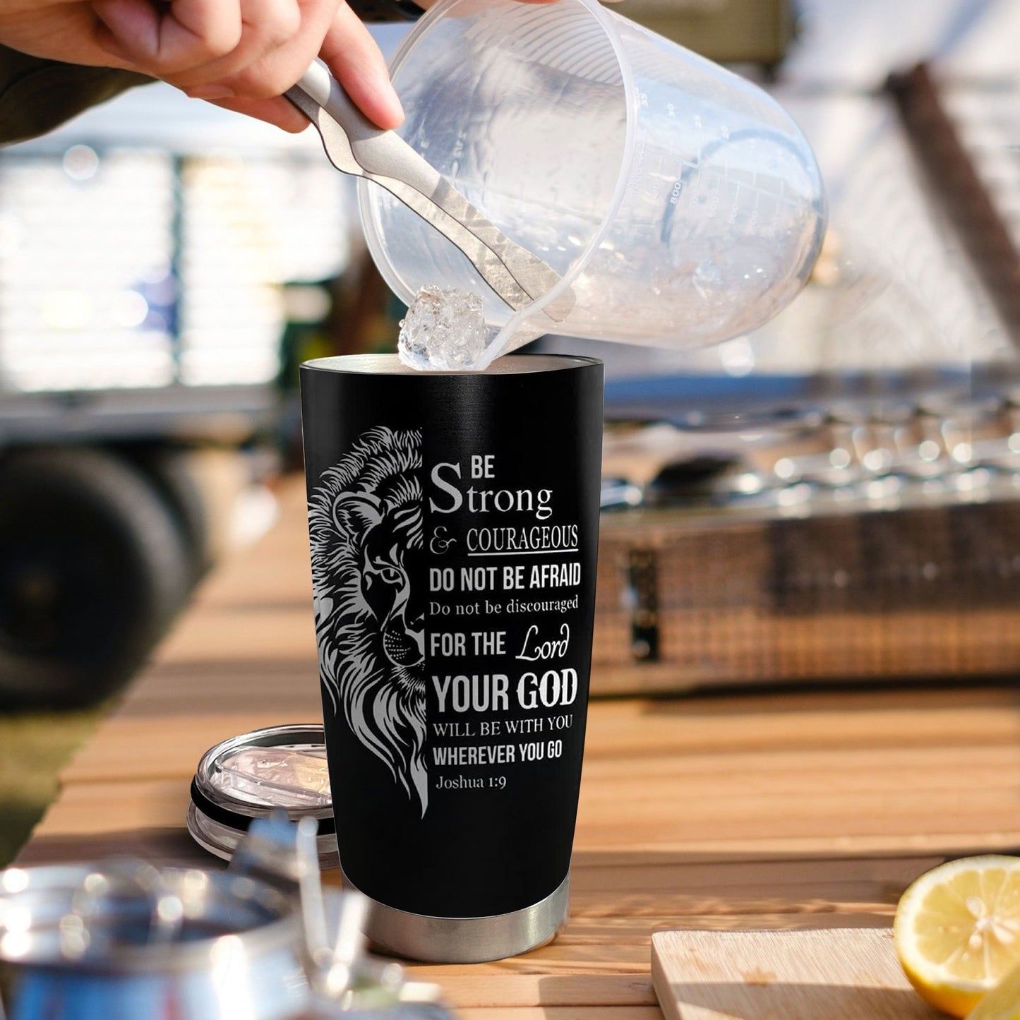 Christian Tumbler for Men Christian Gifts for Men, 20oz Tumbler with Straw and lid, Inspirational Gifts for Men, Graduation Gifts for Men, Travel Mug Coffee Cup, 1pc