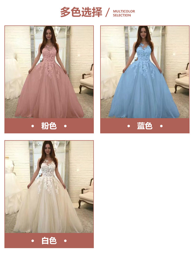2026 New Wedding Dress | Sexy Lace, Three-Color, Midi Length, Lantern Sleeve, Crew Neck, Elegant Style