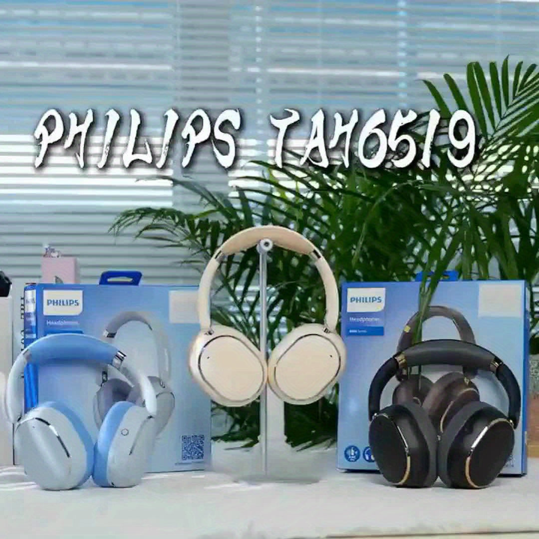 [ANC Wireless Headphones] Philips Wireless Bluetooth Headphones with ANC Hybrid Active Noise Cancelling | Over-Ear HiFi Surround Sound, 80 Hours Playtime, Five ENC Noise Cancelling, for iPhone and Android