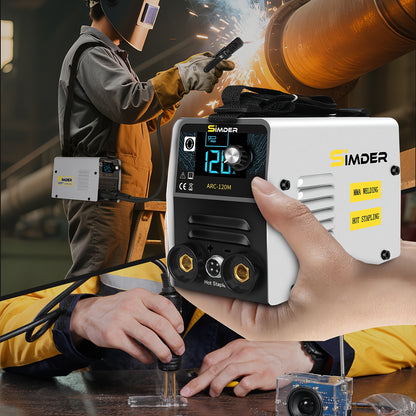 2in 1, 120A Stick Welder And 80W Plastic Welder Portable Inverter MMA ARC Welding Machine with Digital Display, Hot Stapler for Plastic Repair, 110V Welder for Car Repair, Home Maintenance