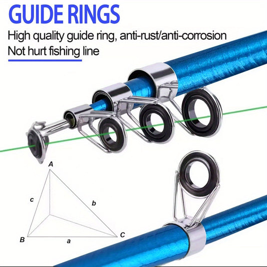 1-Piece Spinning Fishing Rod and Reel Combo - 70.87inch Telescopic Saltwater-Freshwater Heavy-Drag System (11.02LB), 5.2:1 Gear Ratio & 3BB Bearing Reel, Medium- Power Fishing Rod with Full Accessories Kit for Surf, Pike, Tro