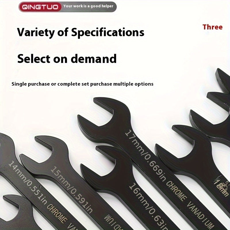 14pcs Industrial-Grade Dual-Purpose Combination Wrench Set - Ultra-Thin 3mm Thick, Manganese Steel, Interchangeable Box-End & Open-End, Durable & Wear-Resistant, Ideal for Home Decor, Outdoor Maintenance, and Electric Vehicle